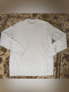 REISS Men’s Wool Crewneck Long Sleeve Light Blue Sweater Size Large Soft Comfy